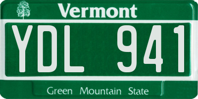 VT license plate YDL941