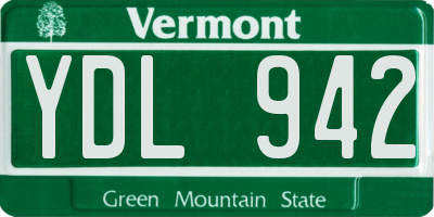 VT license plate YDL942