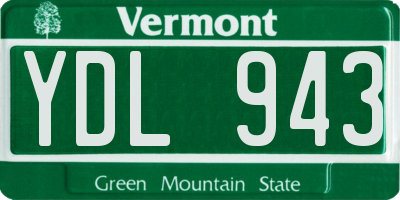 VT license plate YDL943