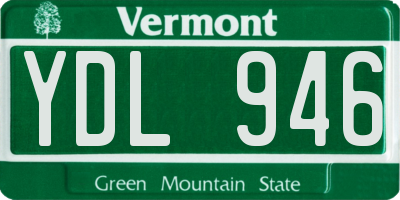 VT license plate YDL946