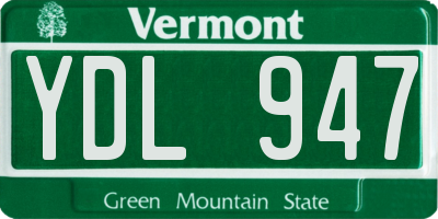 VT license plate YDL947