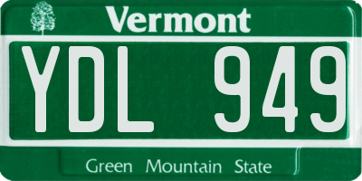 VT license plate YDL949