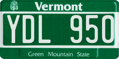 VT license plate YDL950