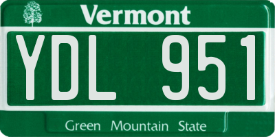 VT license plate YDL951
