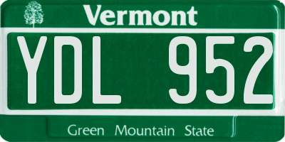 VT license plate YDL952