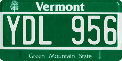 VT license plate YDL956