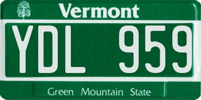 VT license plate YDL959
