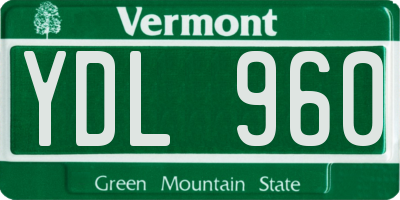 VT license plate YDL960