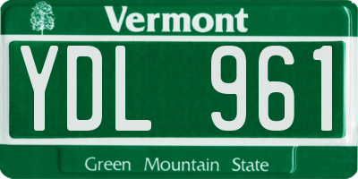 VT license plate YDL961