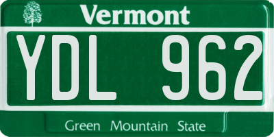 VT license plate YDL962