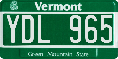 VT license plate YDL965