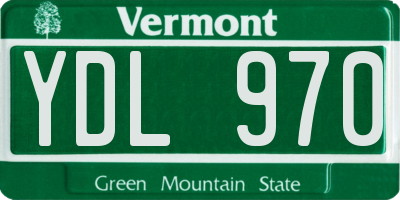 VT license plate YDL970
