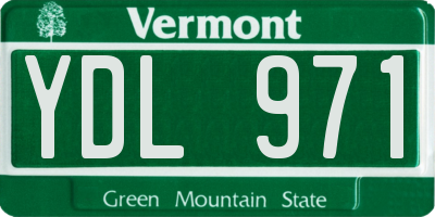 VT license plate YDL971
