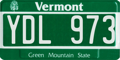 VT license plate YDL973