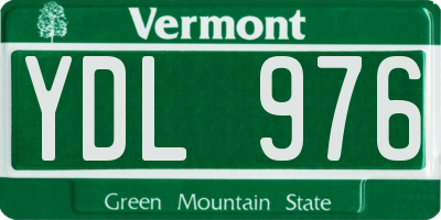 VT license plate YDL976