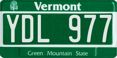 VT license plate YDL977