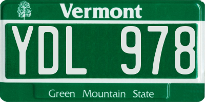 VT license plate YDL978