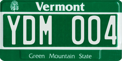 VT license plate YDM004