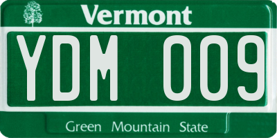 VT license plate YDM009