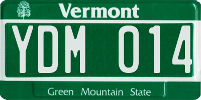 VT license plate YDM014