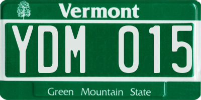 VT license plate YDM015