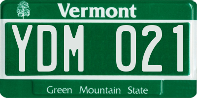 VT license plate YDM021