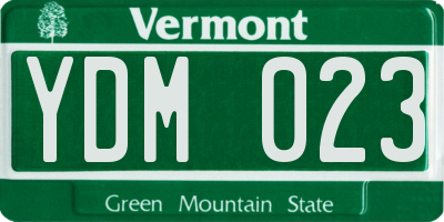 VT license plate YDM023
