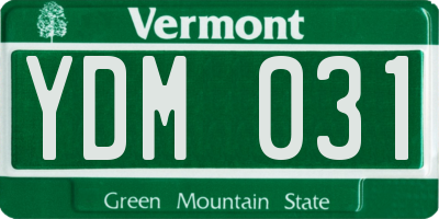 VT license plate YDM031