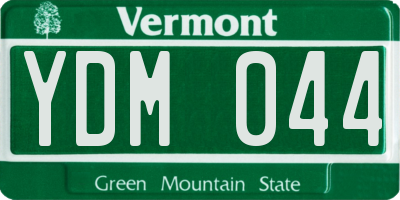 VT license plate YDM044