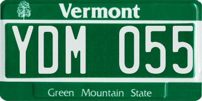VT license plate YDM055