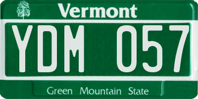 VT license plate YDM057