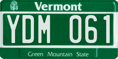 VT license plate YDM061