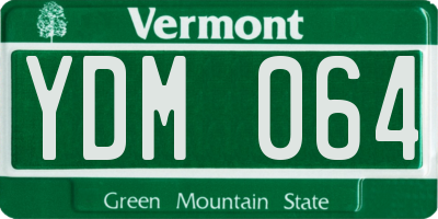 VT license plate YDM064