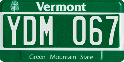 VT license plate YDM067