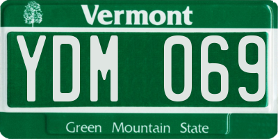 VT license plate YDM069