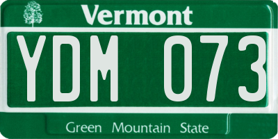 VT license plate YDM073