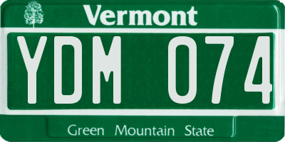 VT license plate YDM074