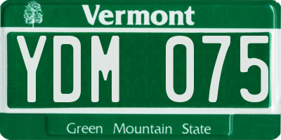 VT license plate YDM075