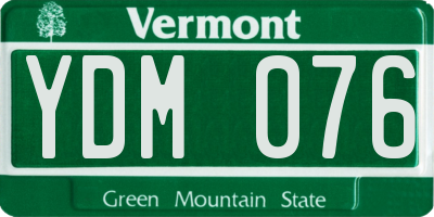 VT license plate YDM076