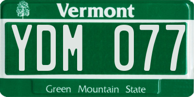 VT license plate YDM077