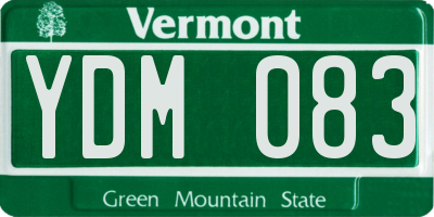 VT license plate YDM083
