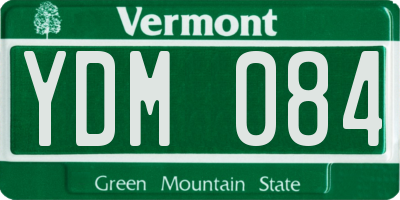 VT license plate YDM084