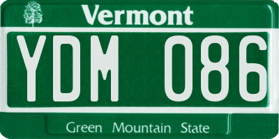 VT license plate YDM086