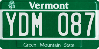 VT license plate YDM087