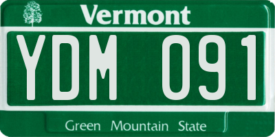 VT license plate YDM091