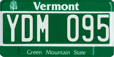 VT license plate YDM095