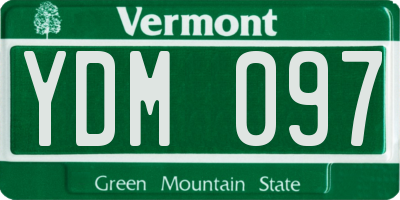 VT license plate YDM097