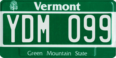 VT license plate YDM099