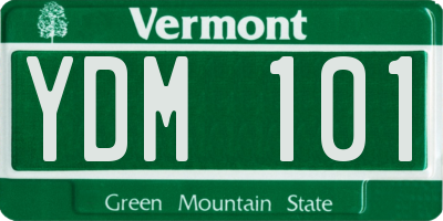 VT license plate YDM101