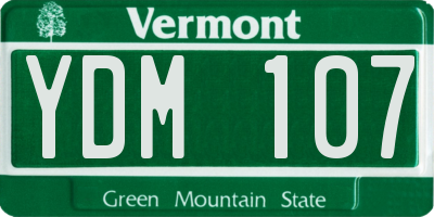 VT license plate YDM107